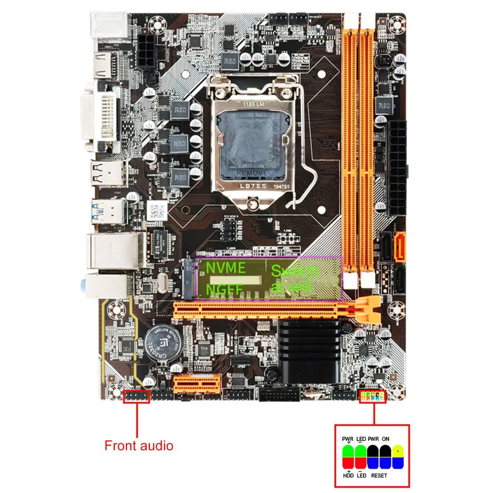 

DDR3 1155 Pin Second Generation Third Generation I3 I5 I7 Series Cpu B75/H61 For Motherboard Desktop USB Mainboard