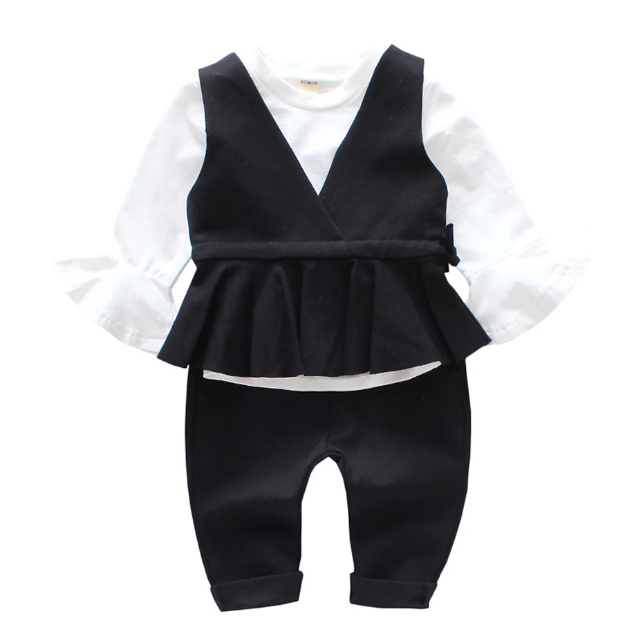 Детская одежда платье-майка для девочек штаны и футболка комплекты из 3 предметов