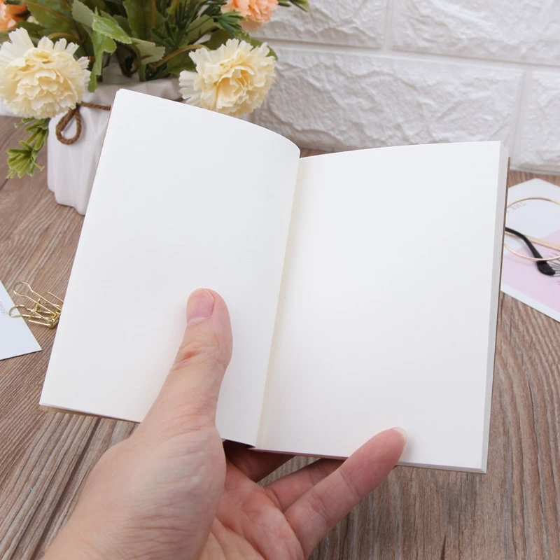

Notebook Blank Page Painting Paper Book Journal Diary Notepad Memo Pads Supplies P9YA
