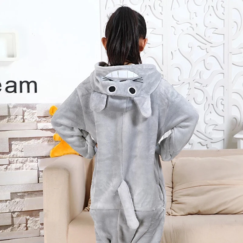 Totoro Onesies Adult Pajamas Unisex Anime Cosplay Party Wear Animal Pyjamas Children Kids Pajamas Sleepwear Flannel Jumpsuits