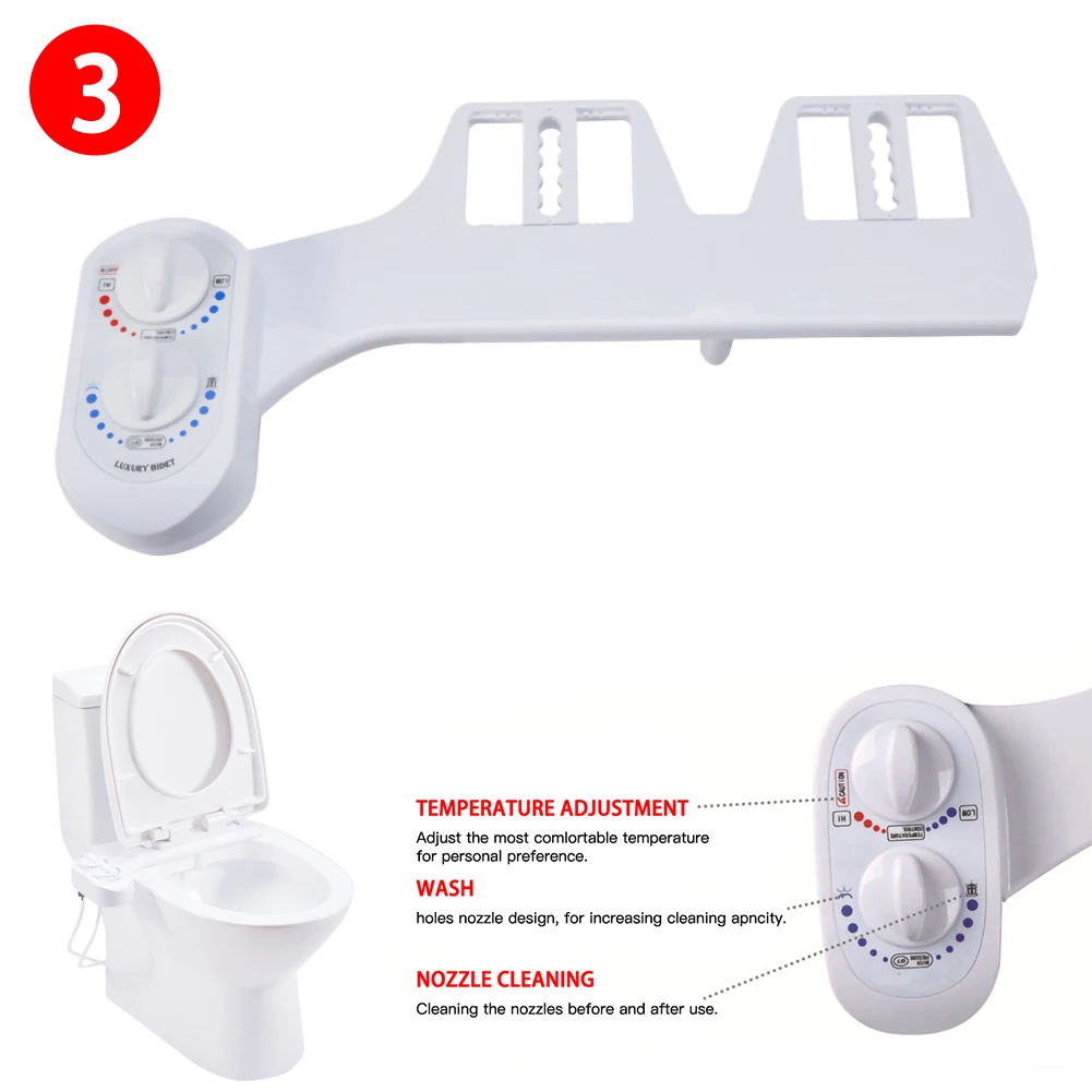 

Bidet Toilet Seat, Hot and Cold Fresh Water with Self Cleaning Retractable Nozzle Cleans Your Rear for Hygienic Personal Care