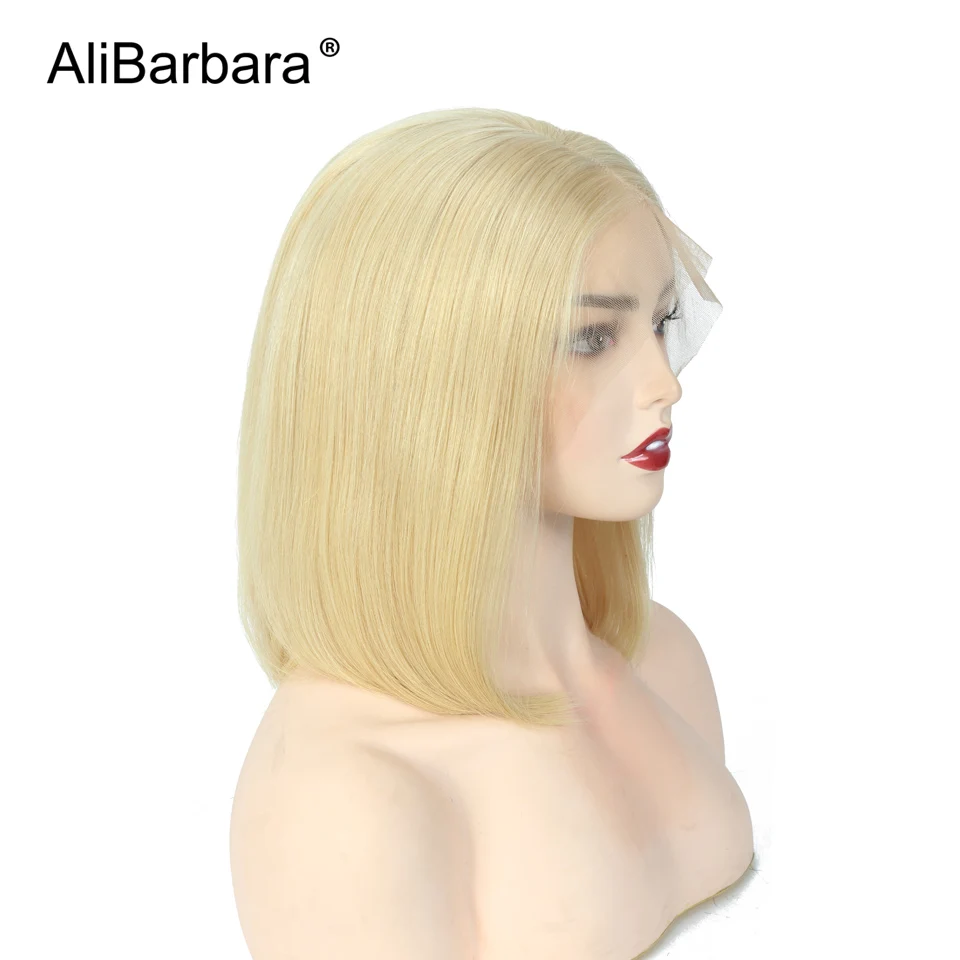 Brazilian Straight 613 Bob Lace Front Wig 150% Density Blonde Remy 13x4 Short Human Hair Wigs | Шиньоны и парики