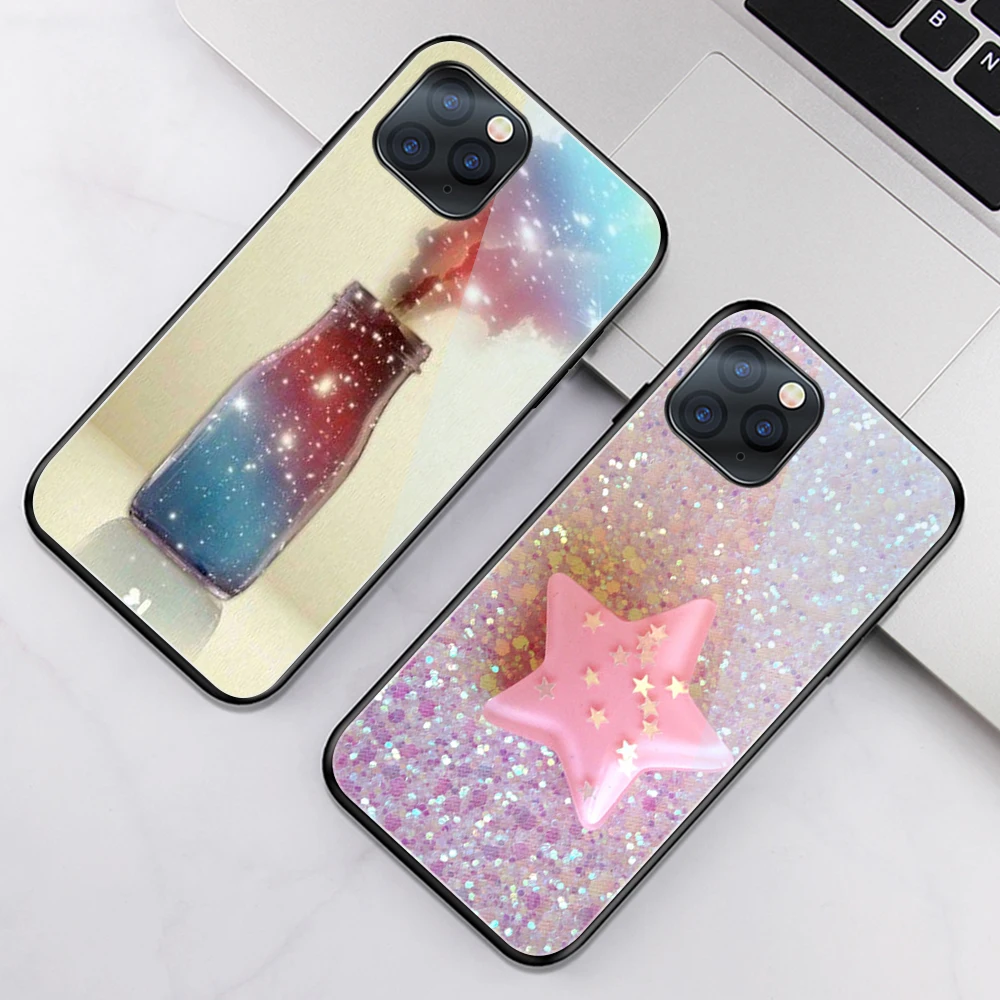 

ciciber Fashion Vogue Funda Case for iphone 12 Case for iphone 12 11 Pro XS Max mini XR X 7 8 6 6s Plus SE 2020 Glass Shell Case