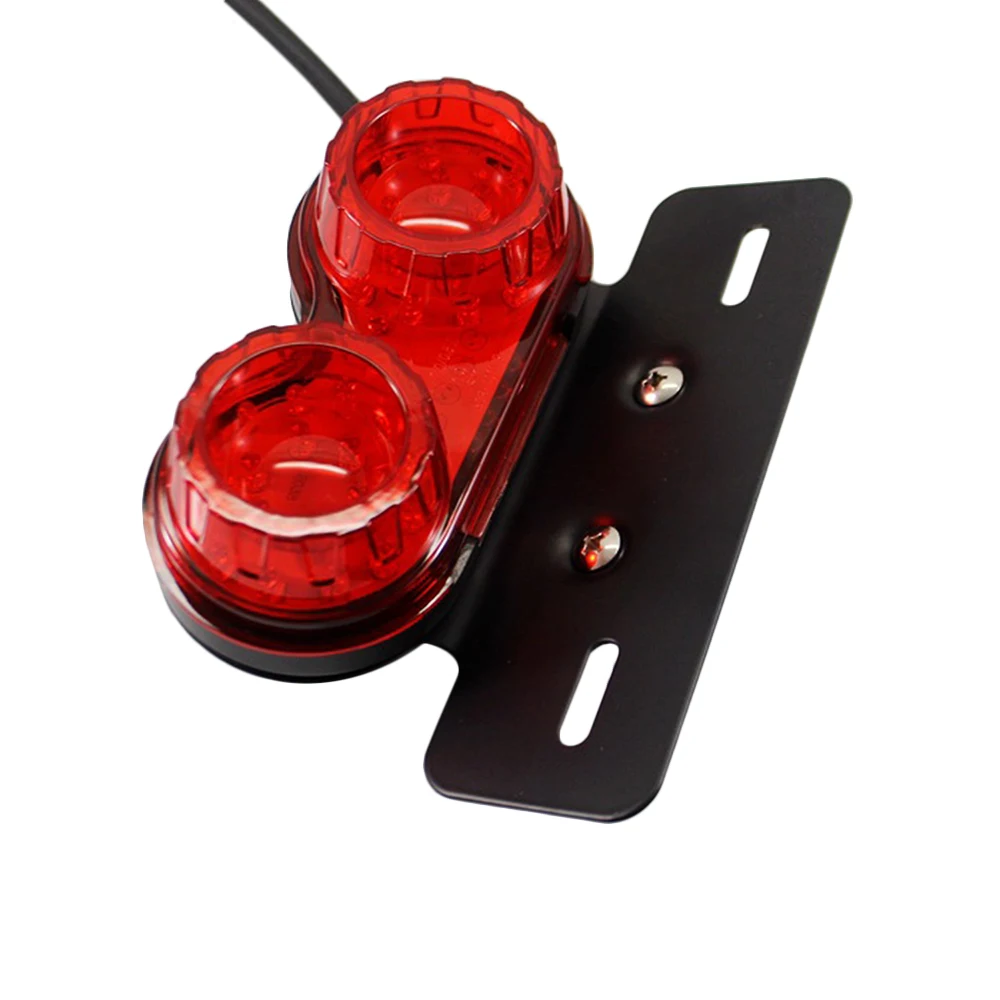 12 В двойной светодиодный светильник стоп сигнал мотоциклетный Универсальный