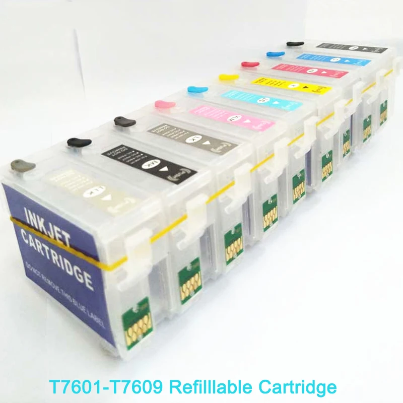 Многоразовые чернила Vilaxh для Epson P600 T7601 T7602 T7603 T7604 T7605 T7606 T7607 T7608 T7609|Чернильные