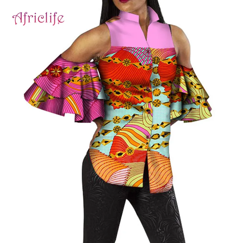 Новинка женская футболка Dashiki праздничный дизайн одежды Анкары рубашки с