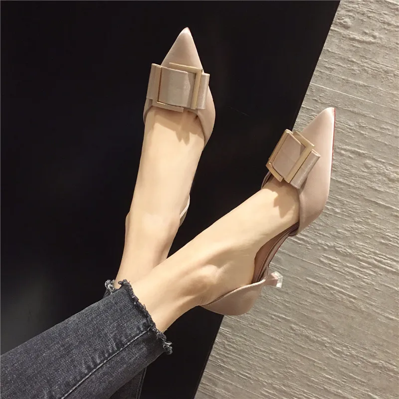 Женские туфли 2020 модные лаконичные привлекательные официальные однотонные