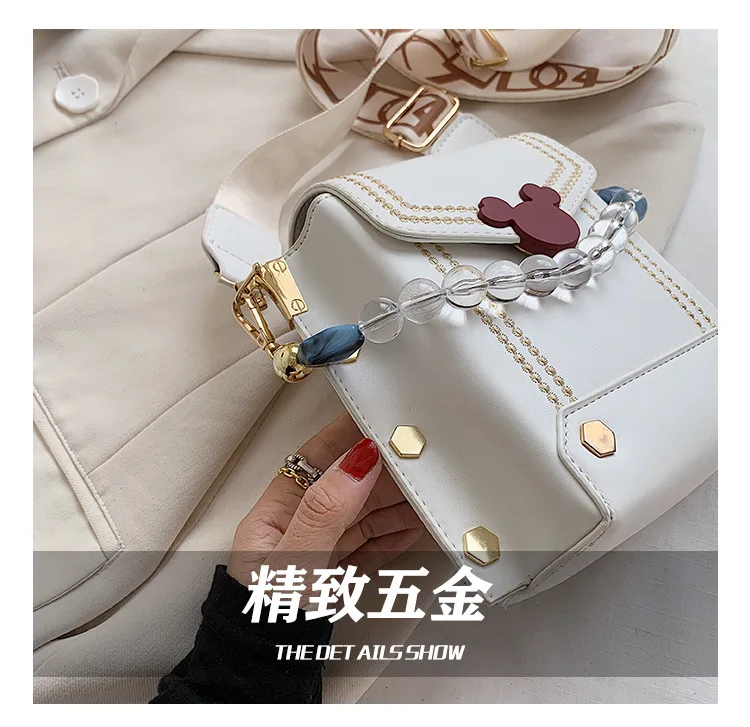 

2021 Disney mickey mouse chain pu messenger shoulder bag women handbag cartoon shopping bag bolsas femininas de luxo makeup bag