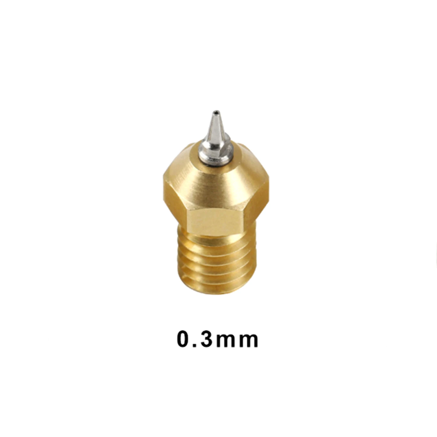 

Aibecy 3D Printer Parts M6 Threaded Brass Nozzle Adapter Set Tip 0.2mm 0.3mm 0.4mm 0.5mm Optional Print Head Compatible