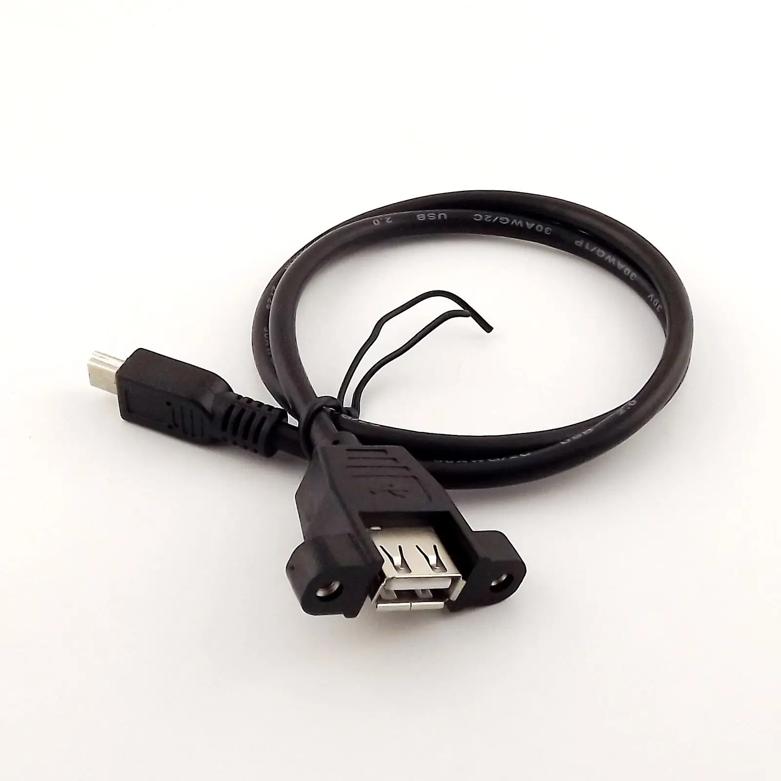 1 шт. USB 2 0 A гнездо панель крепление к мини 5 Pin B Мужской кабель адаптера данных 50 см