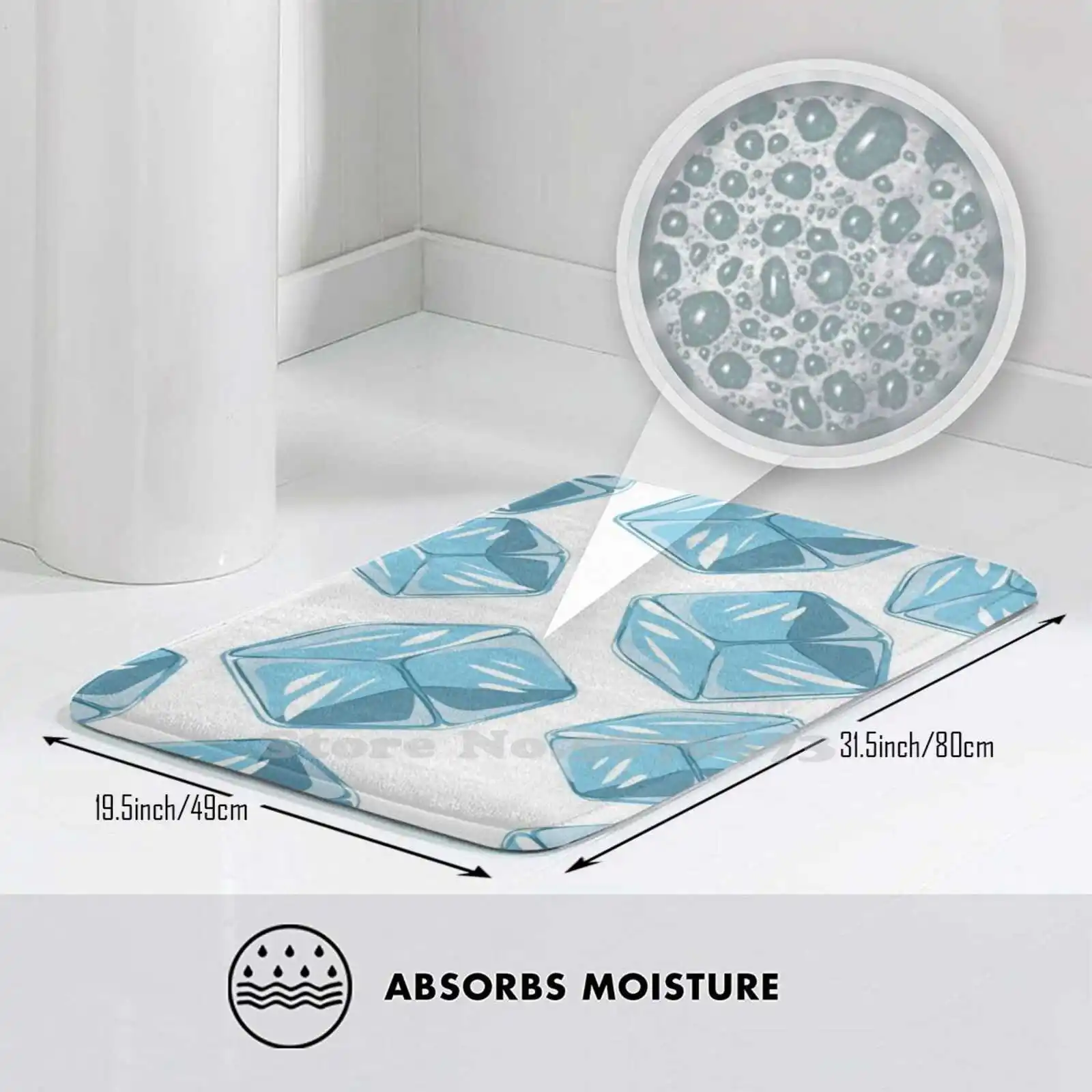 Синие Бриллианты дизайн 3D товары для дома коврик подушка Алмазный фон векторный