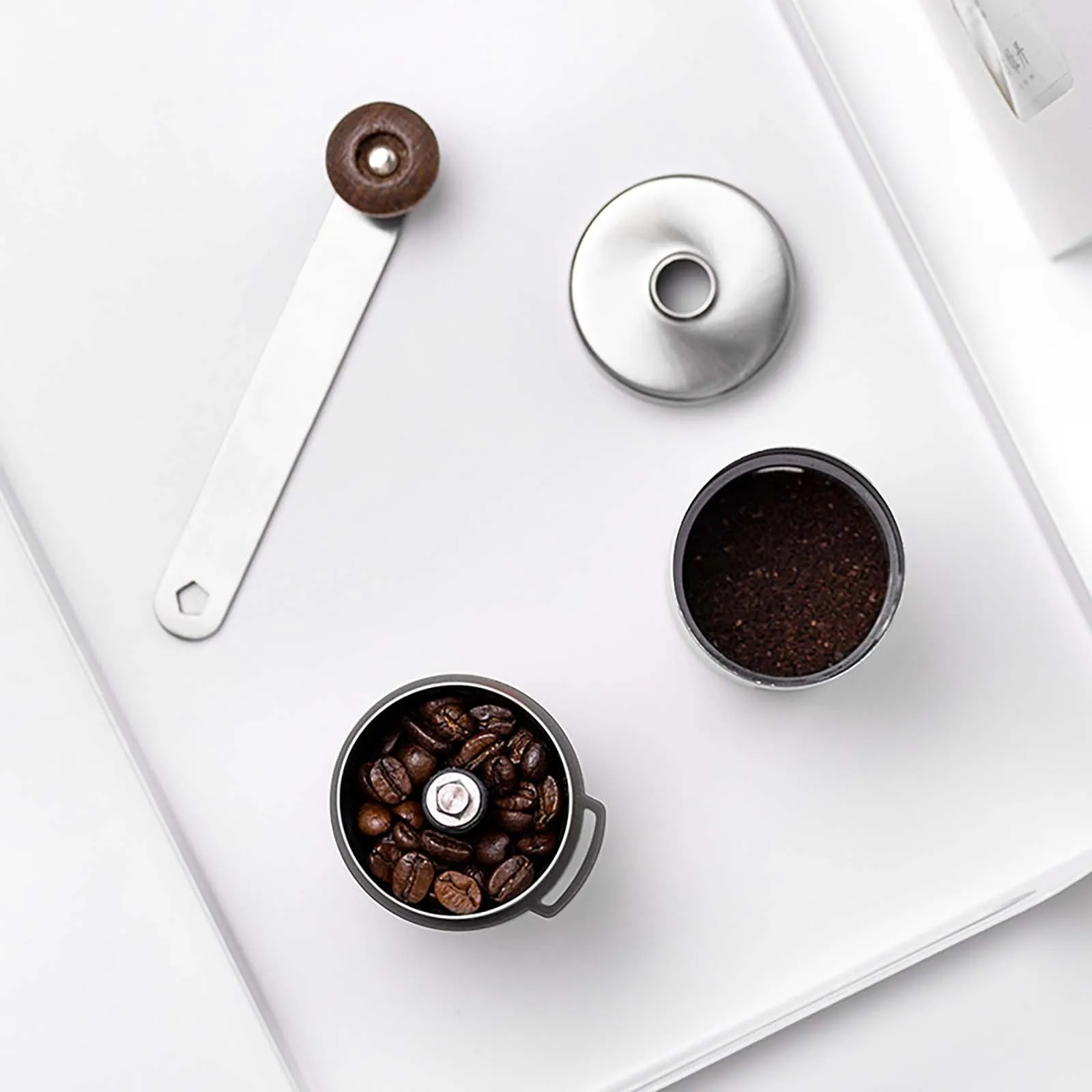 

1pc Stainless Steel Portable Handheld Coffee Grinder Grinder Is Removable For Camping Hiking Traveling Or Business Trip
