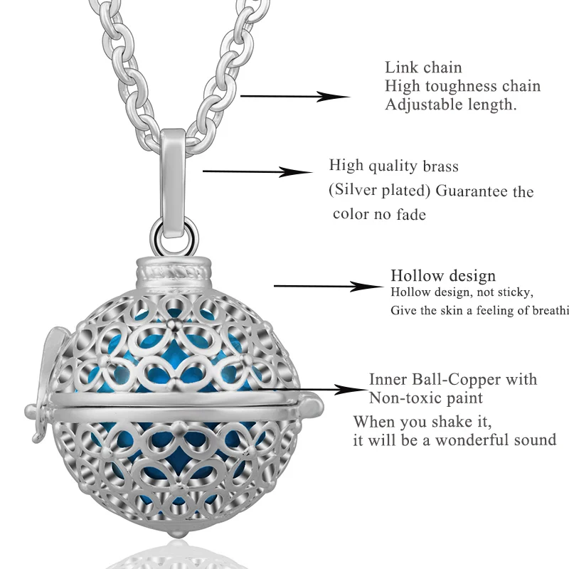 Юдора гармония Bola шар ангел абонент кулон колокольчик звук 20 мм мексиканский