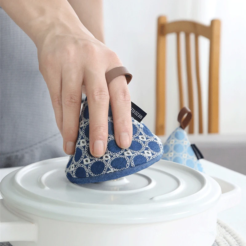 2 шт./компл. из джинсовой ткани с украшением изолирующие перчатки Кухня