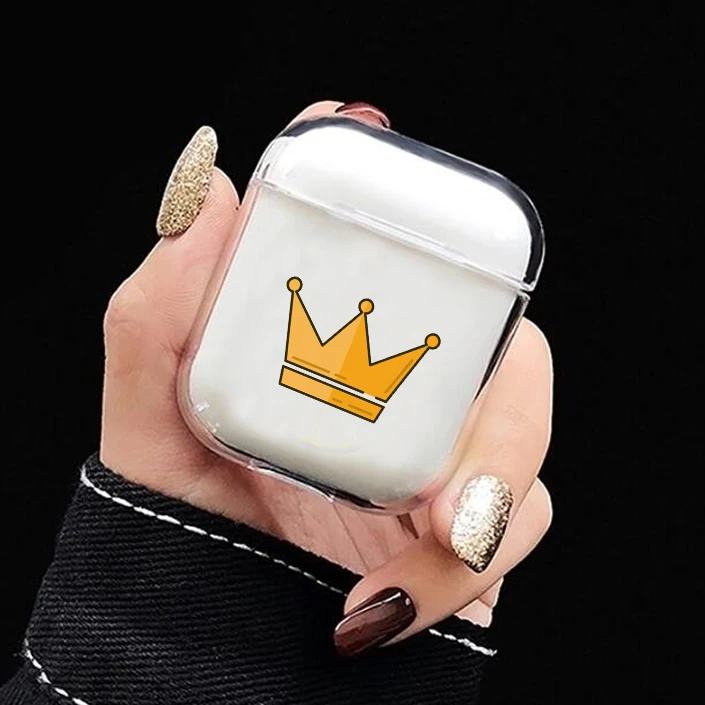 23 Мультяшный чехол для Airpods, милый, с милым сердечком, прозрачный, Жесткий Чехол для ПК, чехлы для AirPods, защитные беспроводные наушники - Цвет: 23