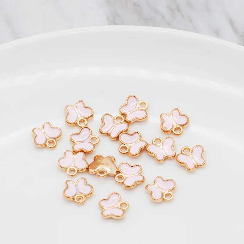 50 шт. маленькие милые Подвески в форме бабочки ювелирные изделия сделай сам