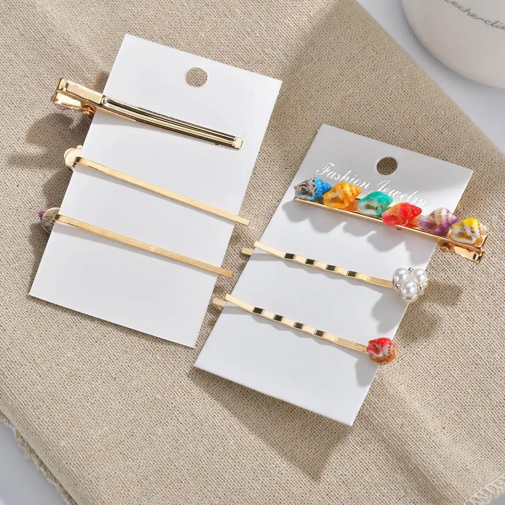 Женские заколки для волос с натуральным жемчугом в виде ракушек аксессуары