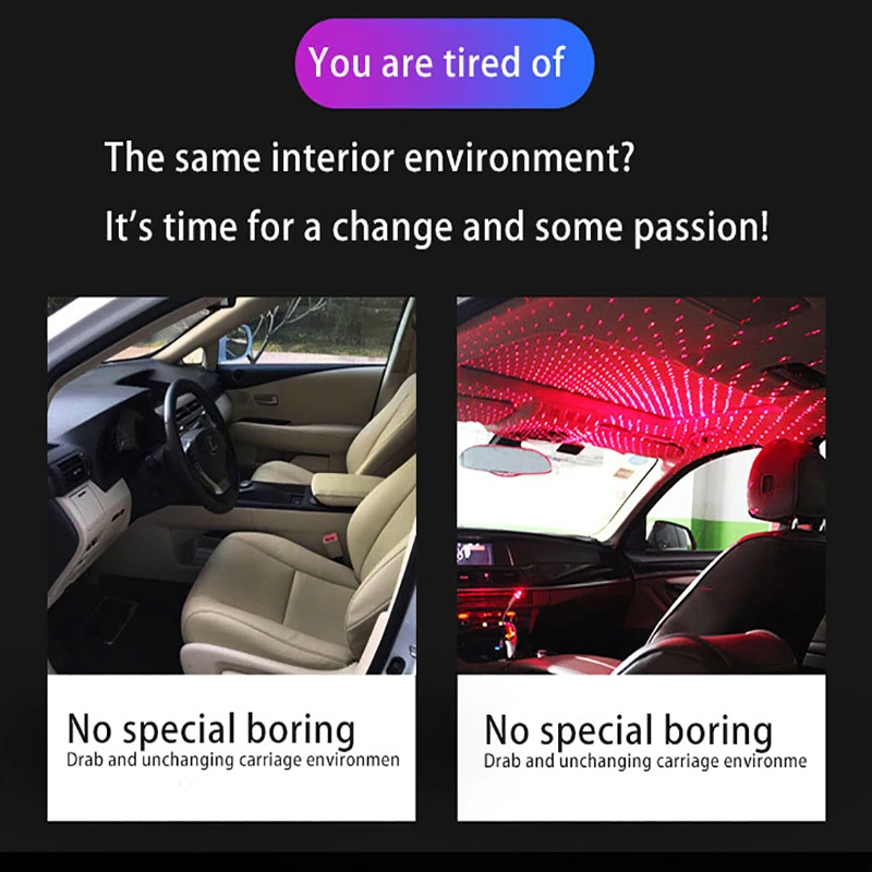 USB проектор на крышу Отличный для дома автомобиля звездное небо метеоритный