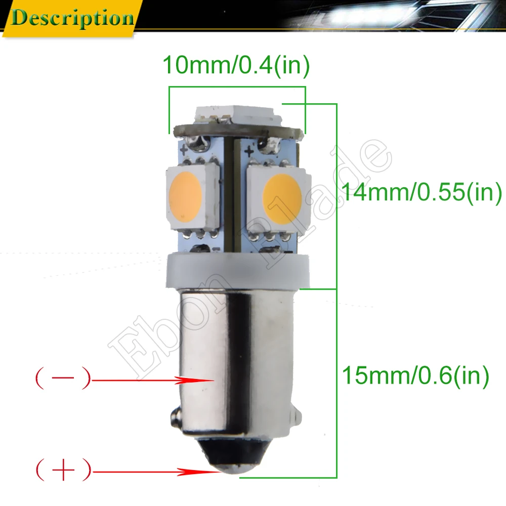 4 шт. BA9S T11 T4W BAX9S H6W BAY9S H21W байонетный светодиодный фонарь теплый/белый