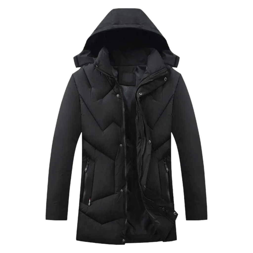 2019 New Winter Coat Men High Quality Cotton Padded Hooded Wadded Thick Warm Outerwear Casual Male Parkas XL-4XL | Мужская одежда