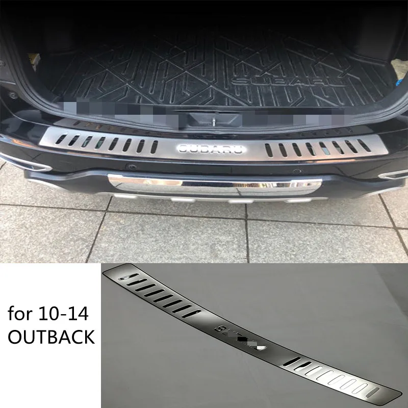 

For Subaru Outback 2010 2011 2012 2013 2014 Stainless Steel Rear Bumper Protector Trunk guard Tread Plate Trim