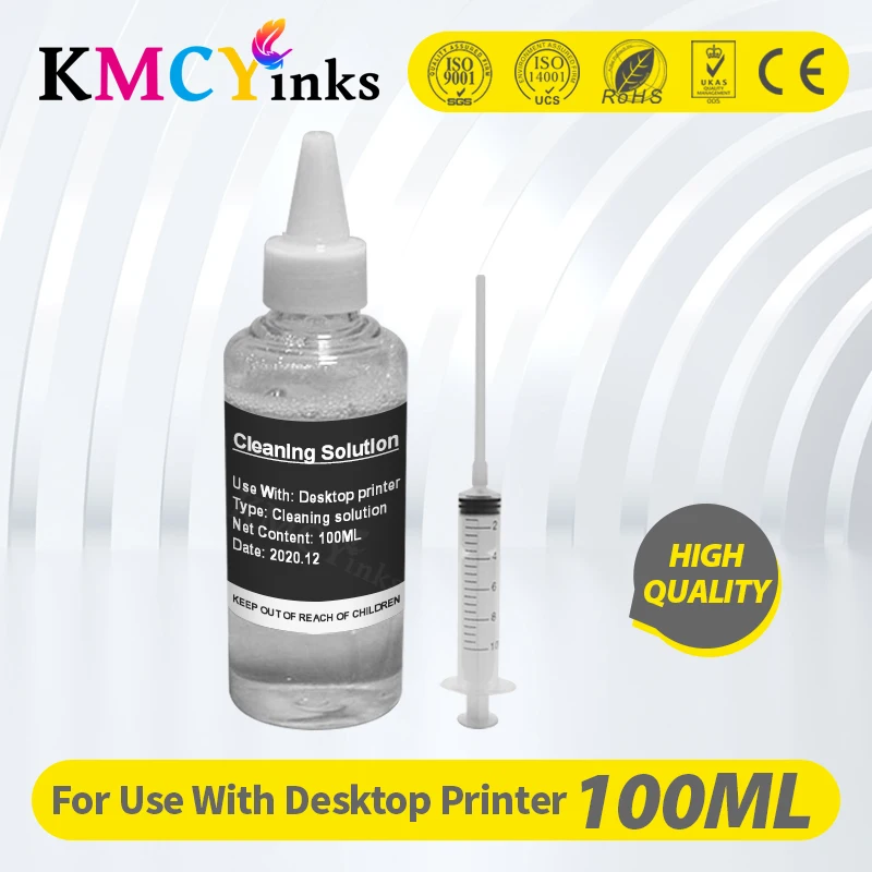 

KMCYinks, 100 мл, печатающая головка, краска, чернила, жидкость для чистки, жидкость для чистки, наборы растворов для Epson, Canon, HP, принтера Brother
