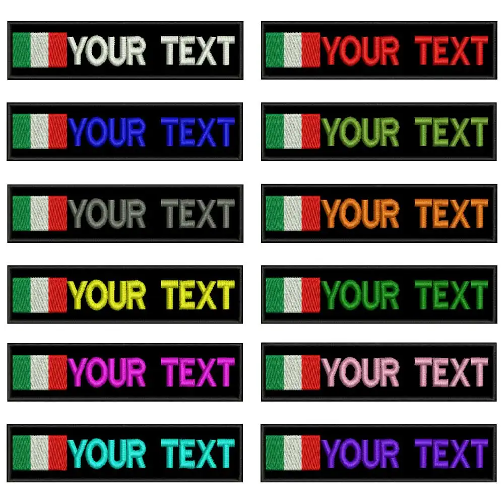 Индивидуальные нашивки с итальянским флагом в стиле милитари