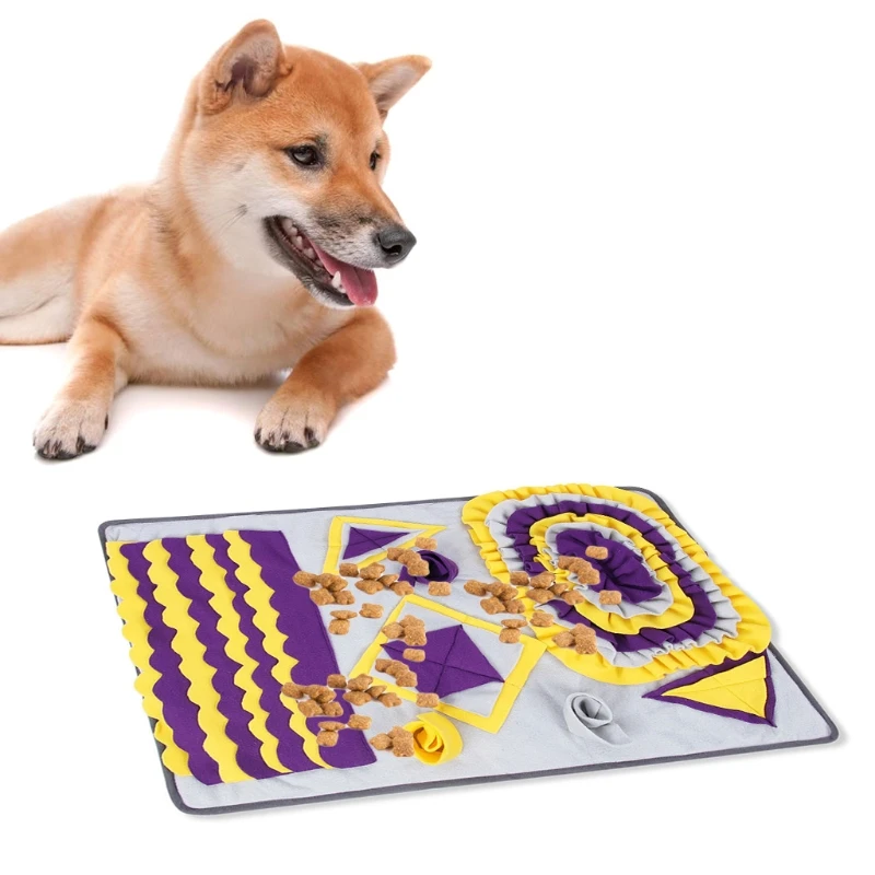 

Pet Dog Snuffle Mat Nose Smell Training Blanket Sniffing Pad Slow Feeding Bowl