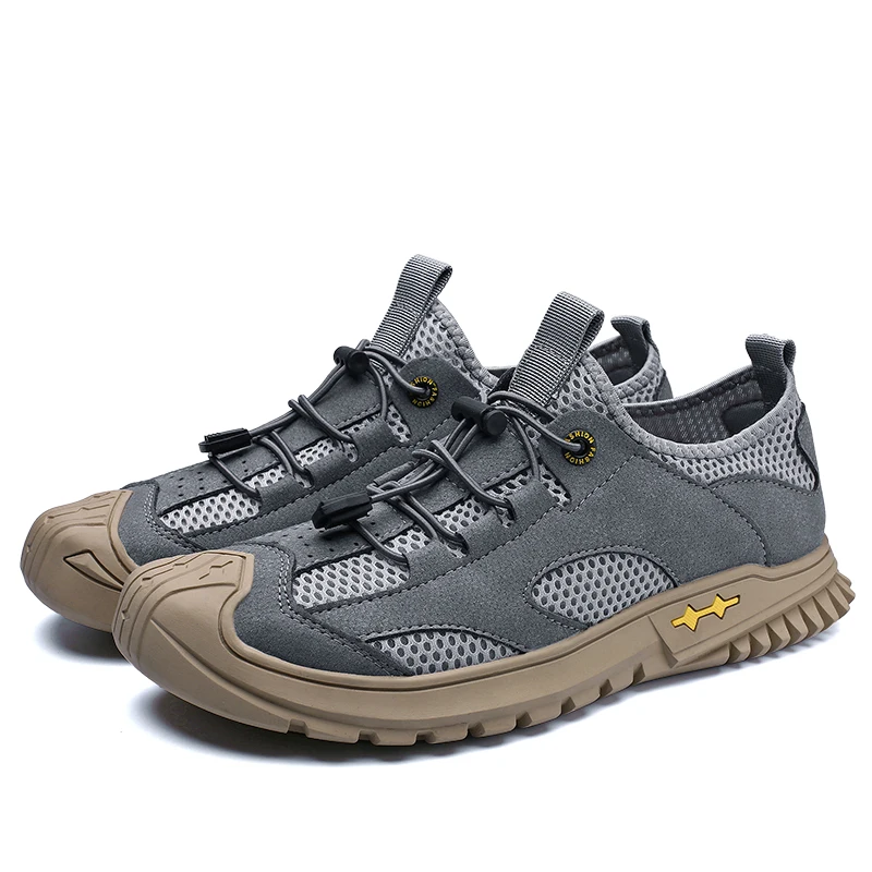 

Men's Outdoor Casual Shoes Leather Mesh Breathable Shoes High Quality Designer Luxury Elegant Men Oxford Shoes *