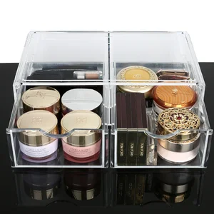 Бытовой акриловый прозрачный органайзер для косметики, коробка для хранения, органайзер для косметики, органайзер для косметики, ящик для хранения косметики, Органайзер
