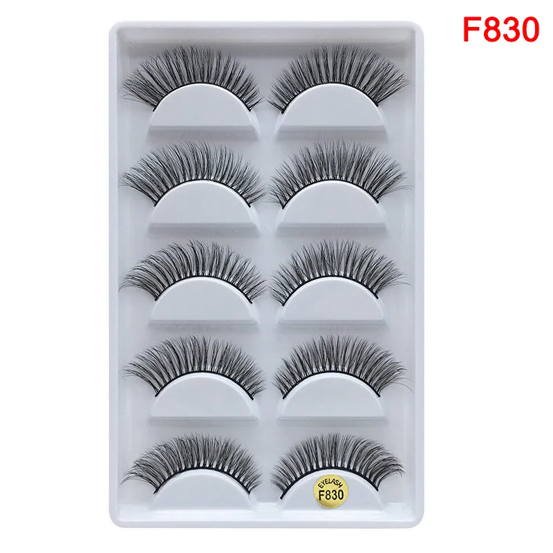 5 пар 3D искусственные ресницы из меха норки мягкие накладные ручной работы для