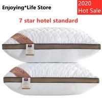 fabric pillow 7 star hotel standard feather hotel super stretch pillow neck pillow can be washed 45x65x18cm bed pillow