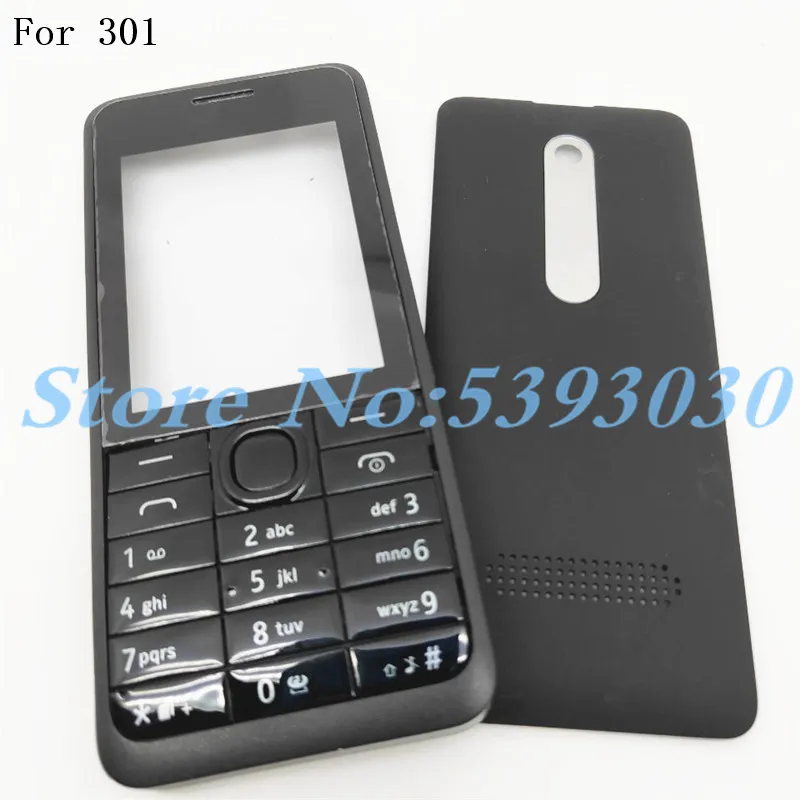 Чехол 30 шт./лот для Nokia Asha 301 n301 версия с двумя картами + английская клавиатура