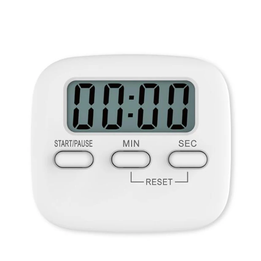 

Digital Kitchen Timer Reminder 99 Minutes 59 Seconds, Big Digits, Loud Alarm, Magnetic Backing, Stand, for Cooking Baking Sports