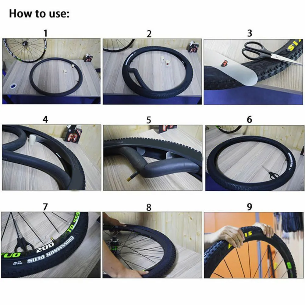 

Hot 1 Pair Puncture Proof Lining MTB Road Bike Tires Mountain Bike Tire Protection Pad MVI-ing