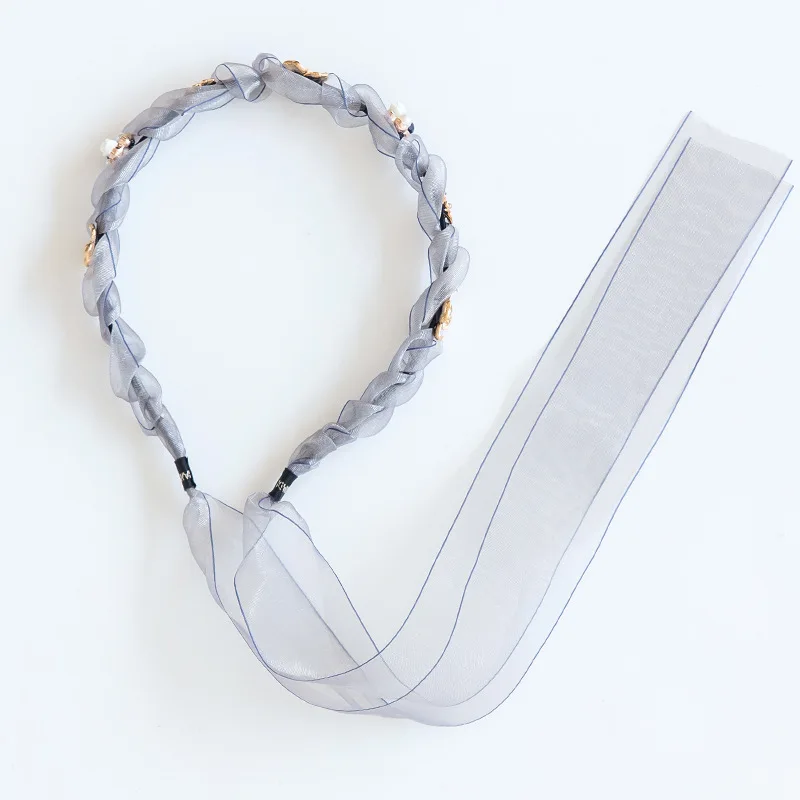 1 шт. корейские простые женские Ленточные резинки для волос с бантиком и жемчугом