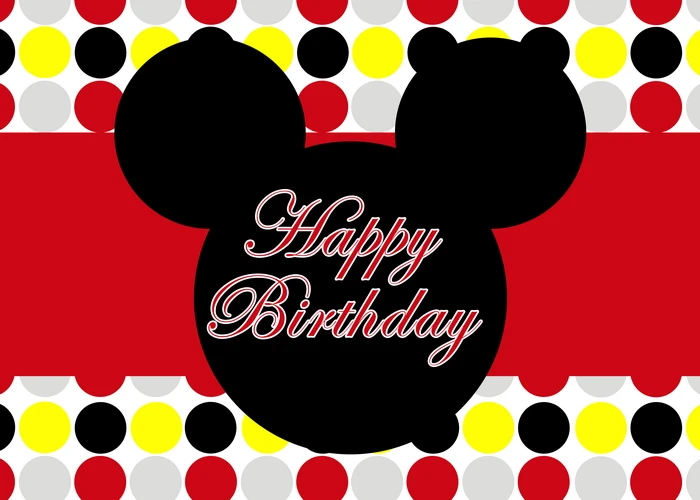 Personalized Cartoon Mickey Mouse Photography Studio Backgrounds New Born Birthday Party Photo Backdrops Photocall | Электроника