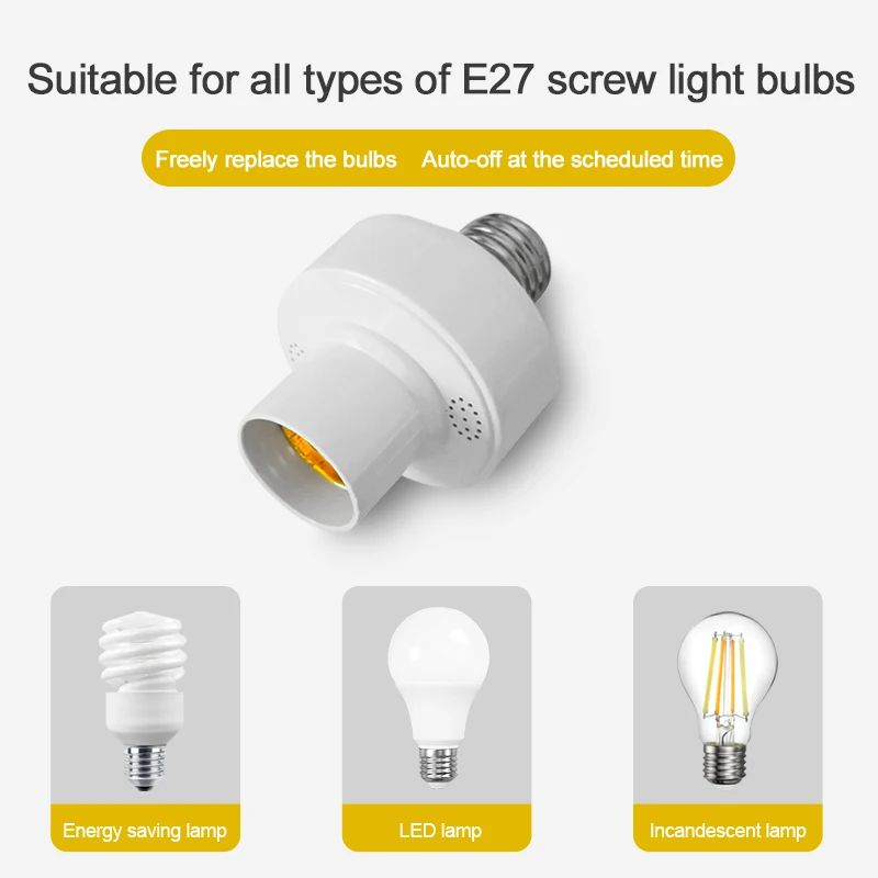 BASIC-2.4G Bluetooth-compatible Home Smart E27 Lamp Holder Support eWeLink Alexa/Google Home(Need Gateway) Non-WiFi Product | Электроника