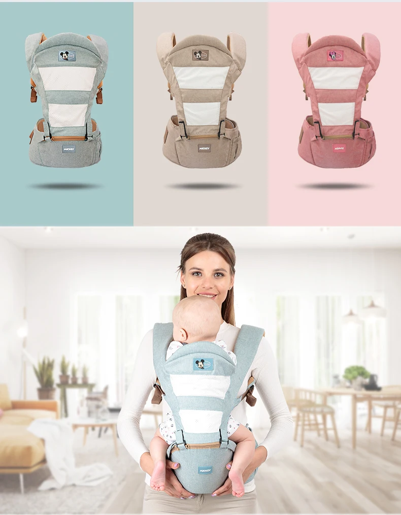 Disney Ergonomic Baby Carrier Multifunction Backpack Kid Carriage Toddler Baby Sling Wrap Suspenders Breathable Infant Carrier