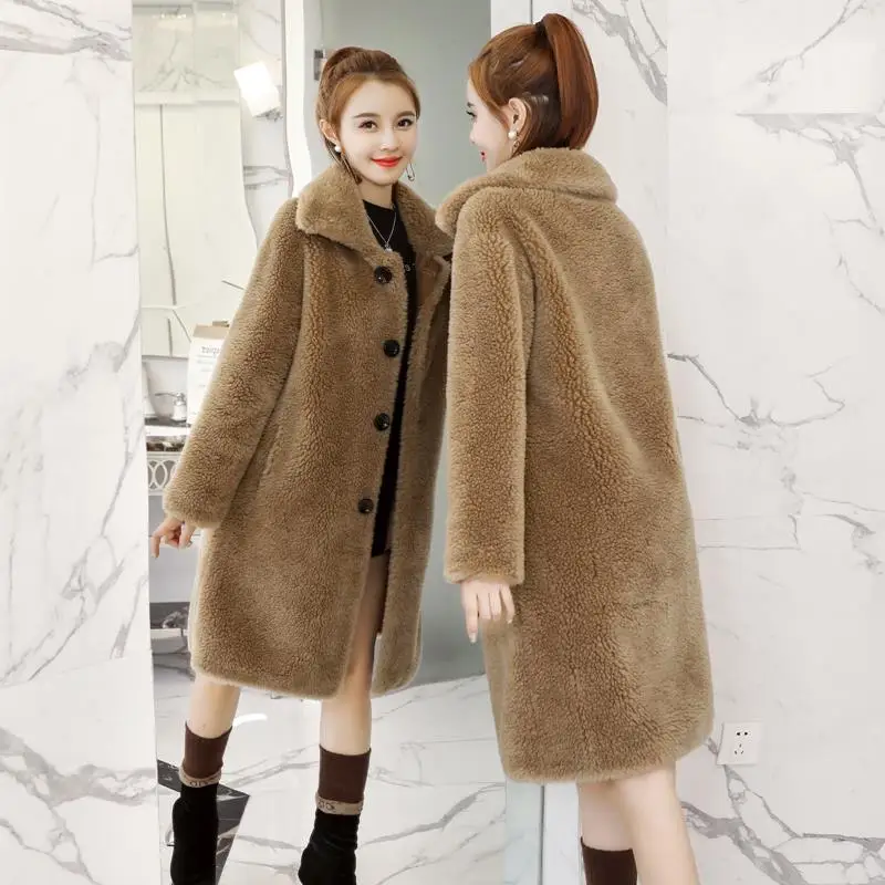 

Lamb Wool Teddy Bear Faux Mink Fur Coats Jackets For Female Winter Womens Autumn Coat Parka Women Fourrure Femme Fashion Furs