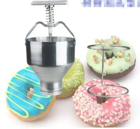 Manual Donut Depositor Medu Vada Dropper Plunger Dough Batter Dispenser Hopper tool parts |