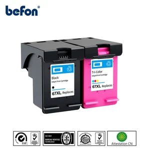 befon 67xl refilled ink cartridge replacement for hp 67 xl hp67 deskjet plus 2732 2755 4152 4155 4158 envy 6052 6058 6075 free global shipping