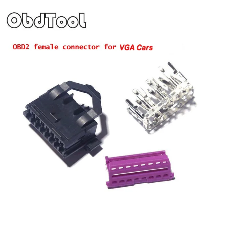 Универсальный OBDII OBD2 16Pin коннектор для VAG Автомобильный сканер OBD Plug адаптер OBD 2 коннектора больше типа