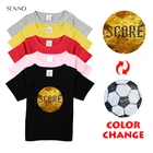 2020 одежда обесцвечивание уход за кожей лица флип двойной узором из страз Детские футболки унисекс футболка разных цветов Детские мультяшная одежда