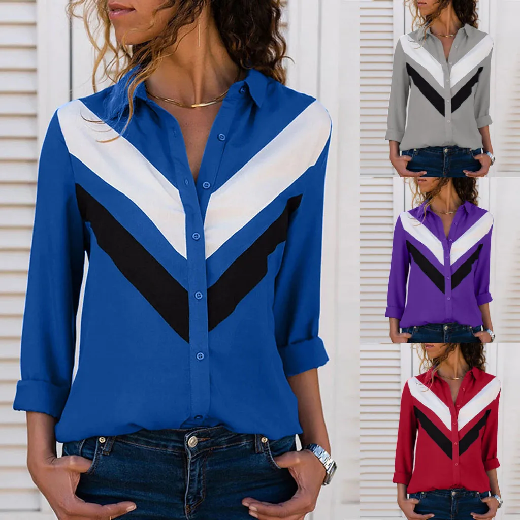 Женская рубашка с длинным рукавом SAGACE повседневная сексуальная разные цвета в