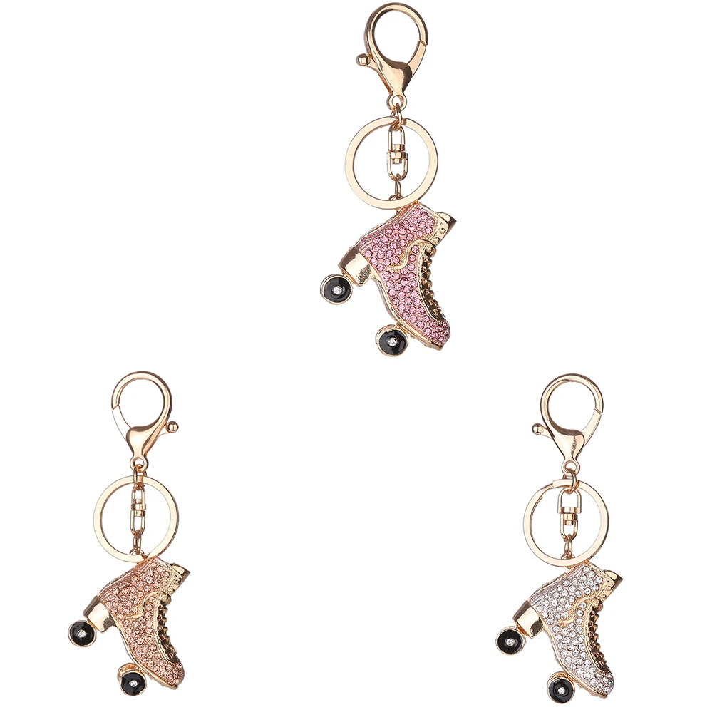 Модные брелки для ключей с кристаллами Стразы роликовые коньки обувь кольца