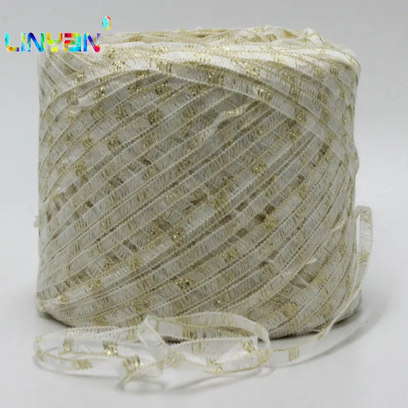 Широкая лента тюль кружево 250 г/лот хлопковая льняная линия вязания ручная вязка