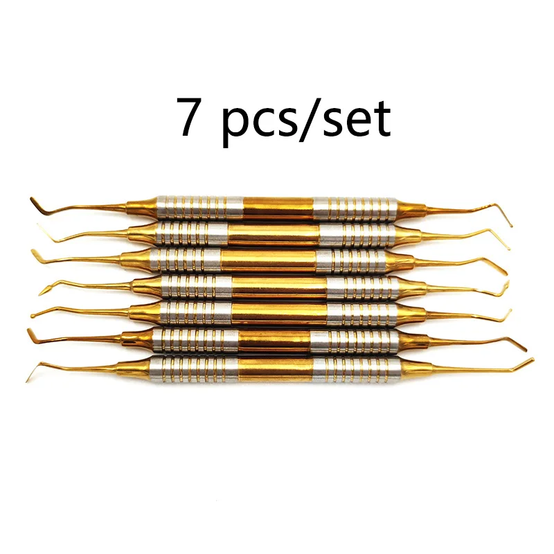 

7Pcs/set Dental Resin Filler Aesthetic Restoration Kit Fit For Resin Knife Plastic Dresser With Silicone Handle Dentistry Tools