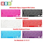 Ультратонкий силиконовый гелевый Чехол HRH 50 шт. в шведском стиле для клавиатуры ЕСВеликобритания Защитная пленка-Наклейка для MacBook Air Pro Retina 13 15 17