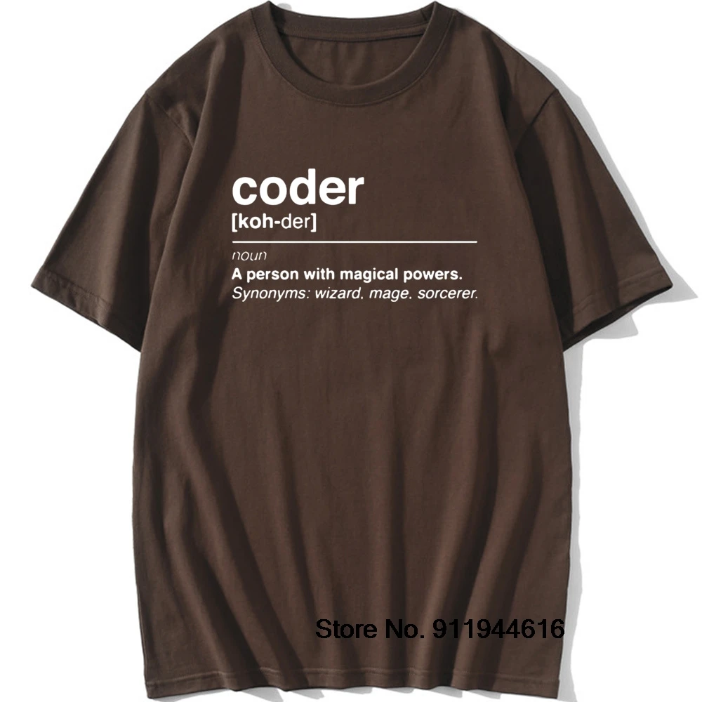 

Футболка Coder A Person с магическим силовым программатором, Мужская хлопковая футболка на заказ с коротким рукавом, Забавный программатор, футбо...